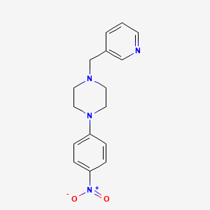 molecular formula C16H18N4O2 B4889987 1-(4-nitrophenyl)-4-(pyridin-3-ylmethyl)piperazine 