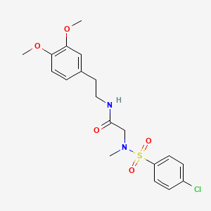 molecular formula C19H23ClN2O5S B4890026 N~2~-[(4-chlorophenyl)sulfonyl]-N-[2-(3,4-dimethoxyphenyl)ethyl]-N~2~-methylglycinamide 