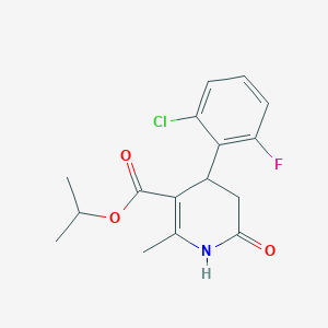 molecular formula C16H17ClFNO3 B4890220 Propan-2-yl 4-(2-chloro-6-fluorophenyl)-2-methyl-6-oxo-1,4,5,6-tetrahydropyridine-3-carboxylate 