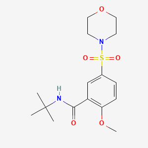 molecular formula C16H24N2O5S B4890315 N-tert-butyl-2-methoxy-5-morpholin-4-ylsulfonylbenzamide 