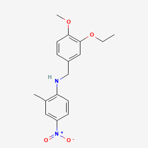 molecular formula C17H20N2O4 B4890502 N-[(3-ethoxy-4-methoxyphenyl)methyl]-2-methyl-4-nitroaniline 