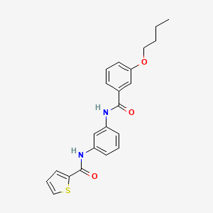 molecular formula C22H22N2O3S B4890523 N-(3-{[(3-butoxyphenyl)carbonyl]amino}phenyl)thiophene-2-carboxamide 