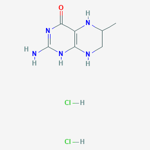 molecular formula C7H13Cl2N5O B048906 (+/-)-6-Methyl-5,6,7,8-tetrahydropterine dihydrochloride CAS No. 69113-63-9