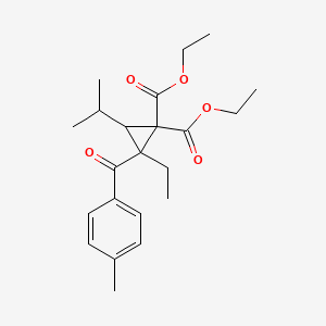 molecular formula C22H30O5 B4890612 Diethyl 2-ethyl-2-(4-methylbenzoyl)-3-propan-2-ylcyclopropane-1,1-dicarboxylate 