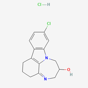 molecular formula C15H16Cl2N2O B4890643 13-Chloro-6,10-diazatetracyclo[8.6.1.05,17.011,16]heptadeca-1(17),5,11(16),12,14-pentaen-8-ol;hydrochloride 