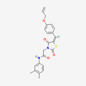 molecular formula C23H22N2O4S B4890708 N-(3,4-dimethylphenyl)-2-{(5E)-2,4-dioxo-5-[4-(prop-2-en-1-yloxy)benzylidene]-1,3-thiazolidin-3-yl}acetamide 