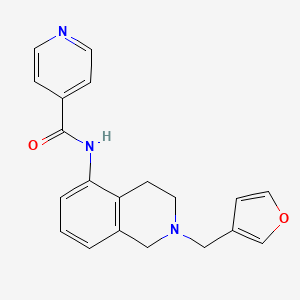 molecular formula C20H19N3O2 B4890768 N-[2-(furan-3-ylmethyl)-3,4-dihydro-1H-isoquinolin-5-yl]pyridine-4-carboxamide 
