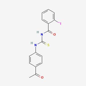 molecular formula C16H13IN2O2S B4890807 N-[(4-acetylphenyl)carbamothioyl]-2-iodobenzamide 