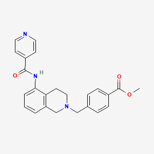 molecular formula C24H23N3O3 B4890858 methyl 4-[[5-(pyridine-4-carbonylamino)-3,4-dihydro-1H-isoquinolin-2-yl]methyl]benzoate 