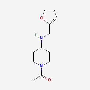 molecular formula C12H18N2O2 B4890873 1-[4-(Furan-2-ylmethylamino)piperidin-1-yl]ethanone 