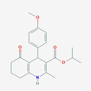 molecular formula C21H25NO4 B4890898 Propan-2-yl 4-(4-methoxyphenyl)-2-methyl-5-oxo-1,4,5,6,7,8-hexahydroquinoline-3-carboxylate 