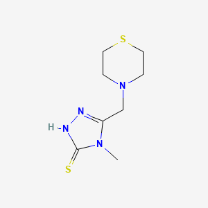molecular formula C8H14N4S2 B4890916 4-methyl-3-(thiomorpholin-4-ylmethyl)-1H-1,2,4-triazole-5-thione 