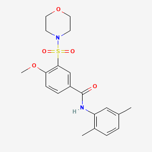 molecular formula C20H24N2O5S B4891134 N-(2,5-dimethylphenyl)-4-methoxy-3-(morpholin-4-ylsulfonyl)benzamide 