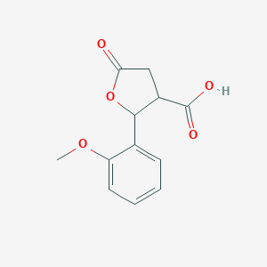 molecular formula C12H12O5 B048912 2-(2-Methoxyphenyl)-5-oxotetrahydrofuran-3-carboxylic acid CAS No. 117621-06-4