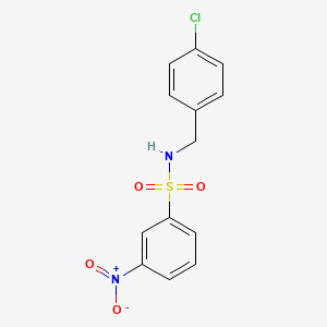 molecular formula C13H11ClN2O4S B4891202 N-[(4-chlorophenyl)methyl]-3-nitrobenzenesulfonamide 
