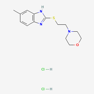 molecular formula C14H21Cl2N3OS B4891261 4-[2-[(6-methyl-1H-benzimidazol-2-yl)sulfanyl]ethyl]morpholine;dihydrochloride 