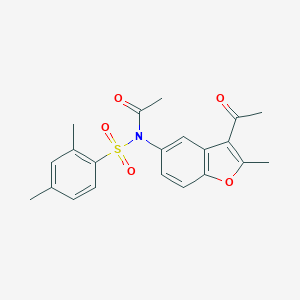molecular formula C21H21NO5S B489139 N-(3-acetyl-2-methyl-1-benzofuran-5-yl)-N-(2,4-dimethylphenyl)sulfonylacetamide CAS No. 518321-13-6