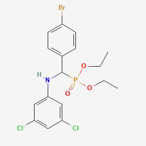 molecular formula C17H19BrCl2NO3P B4891428 Diethyl [(4-bromophenyl)[(3,5-dichlorophenyl)amino]methyl]phosphonate 