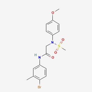 molecular formula C17H19BrN2O4S B4891640 N-(4-Bromo-3-methylphenyl)-N~2~-(methanesulfonyl)-N~2~-(4-methoxyphenyl)glycinamide CAS No. 6399-17-3