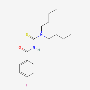 molecular formula C16H23FN2OS B4891783 N-(dibutylcarbamothioyl)-4-fluorobenzamide 