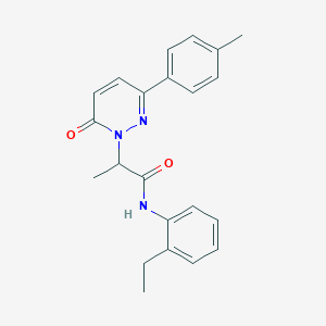 molecular formula C22H23N3O2 B4891855 N-(2-ethylphenyl)-2-[3-(4-methylphenyl)-6-oxopyridazin-1(6H)-yl]propanamide 