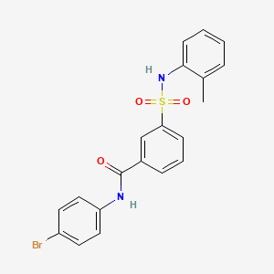 molecular formula C20H17BrN2O3S B4891926 N-(4-bromophenyl)-3-[(2-methylphenyl)sulfamoyl]benzamide 