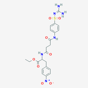 molecular formula C22H26N6O8S B4891977 ethyl N-(4-{[4-(carbamimidoylsulfamoyl)phenyl]amino}-4-oxobutanoyl)-4-nitrophenylalaninate 