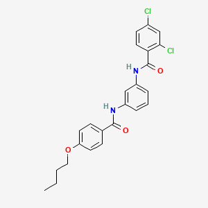 molecular formula C24H22Cl2N2O3 B4892015 N-[3-[(4-butoxybenzoyl)amino]phenyl]-2,4-dichlorobenzamide 