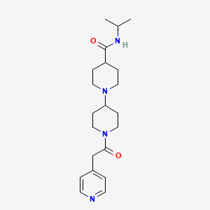 molecular formula C21H32N4O2 B4892292 N-propan-2-yl-1-[1-(2-pyridin-4-ylacetyl)piperidin-4-yl]piperidine-4-carboxamide 