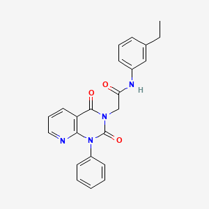molecular formula C23H20N4O3 B4892384 2-{2,4-DIOXO-1-PHENYL-1H,2H,3H,4H-PYRIDO[2,3-D]PYRIMIDIN-3-YL}-N-(3-ETHYLPHENYL)ACETAMIDE 