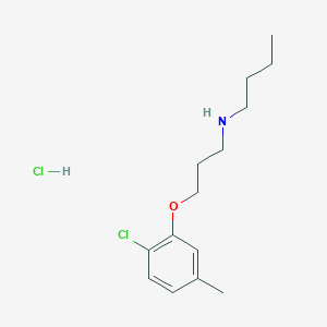 molecular formula C14H23Cl2NO B4892397 N-[3-(2-chloro-5-methylphenoxy)propyl]butan-1-amine;hydrochloride 