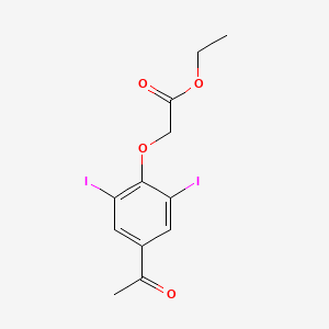 molecular formula C12H12I2O4 B4892447 Ethyl 2-(4-acetyl-2,6-diiodophenoxy)acetate 