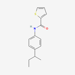 molecular formula C15H17NOS B4892476 N-[4-(butan-2-yl)phenyl]thiophene-2-carboxamide 