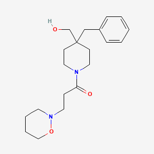 molecular formula C20H30N2O3 B4892549 {4-benzyl-1-[3-(1,2-oxazinan-2-yl)propanoyl]-4-piperidinyl}methanol 