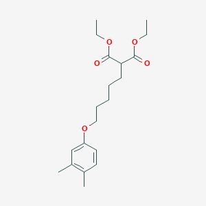 molecular formula C20H30O5 B4892684 Diethyl 2-[5-(3,4-dimethylphenoxy)pentyl]propanedioate 