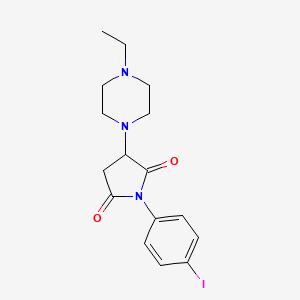 3-(4-ethyl-1-piperazinyl)-1-(4-iodophenyl)-2,5-pyrrolidinedione