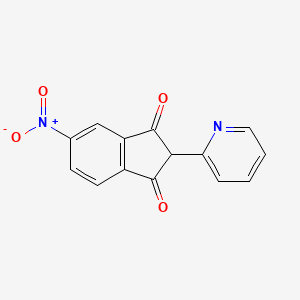 molecular formula C14H8N2O4 B4892697 5-nitro-2-pyridin-2-ylindene-1,3-dione 