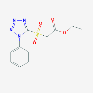 molecular formula C11H12N4O4S B048927 Ethyl 2-(1-phenyltetrazol-5-yl)sulfonylacetate CAS No. 852657-49-9