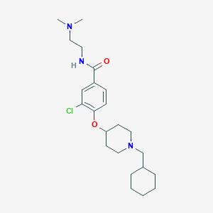 3-chloro-4-{[1-(cyclohexylmethyl)-4-piperidinyl]oxy}-N-[2-(dimethylamino)ethyl]benzamide