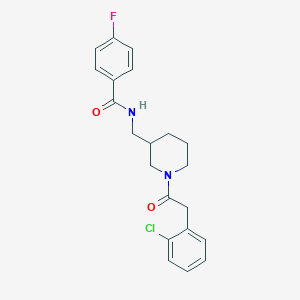 N-({1-[(2-chlorophenyl)acetyl]-3-piperidinyl}methyl)-4-fluorobenzamide