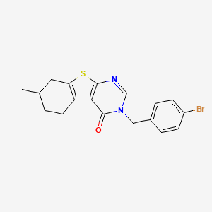 3-(4-bromobenzyl)-7-methyl-5,6,7,8-tetrahydro[1]benzothieno[2,3-d]pyrimidin-4(3H)-one