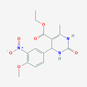 ethyl 4-(4-methoxy-3-nitrophenyl)-6-methyl-2-oxo-1,2,3,4-tetrahydro-5-pyrimidinecarboxylate