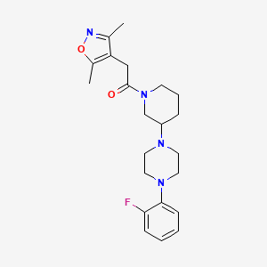 1-{1-[(3,5-dimethyl-4-isoxazolyl)acetyl]-3-piperidinyl}-4-(2-fluorophenyl)piperazine