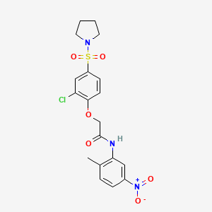 2-[2-chloro-4-(1-pyrrolidinylsulfonyl)phenoxy]-N-(2-methyl-5-nitrophenyl)acetamide