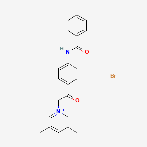 molecular formula C22H21BrN2O2 B4892747 N-[4-[2-(3,5-dimethylpyridin-1-ium-1-yl)acetyl]phenyl]benzamide;bromide 