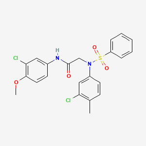 N~1~-(3-chloro-4-methoxyphenyl)-N~2~-(3-chloro-4-methylphenyl)-N~2~-(phenylsulfonyl)glycinamide