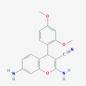 2,7-diamino-4-(2,4-dimethoxyphenyl)-4H-chromene-3-carbonitrile