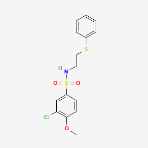 3-chloro-4-methoxy-N-[2-(phenylthio)ethyl]benzenesulfonamide