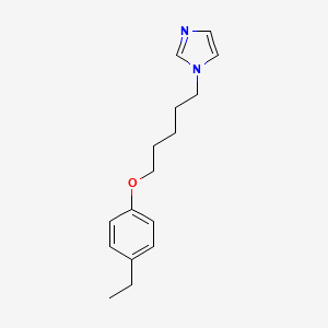 molecular formula C16H22N2O B4892824 1-[5-(4-Ethylphenoxy)pentyl]imidazole 