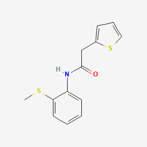 molecular formula C13H13NOS2 B4892891 N-(2-(methylthio)phenyl)-2-(thiophen-2-yl)acetamide 